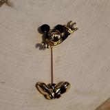 Disney Jewelry | Disney Napier Micjey & Co. Mickey Mouse Stick Pin Head & Feet | Color: Black/Gold | Size: Os