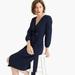 J. Crew Dresses | J. Crew Navy Blue Balloon Sleeve Drapey Career Wrap Dress Size 2 | Color: Blue | Size: 2