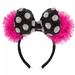 Disney Accessories | Disney Parks Minnie Mouse Ear Headband By Betsey Johnson | Color: Black/Pink | Size: Os