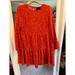 Zara Dresses | Asos Orange Floral Longsleeve Dress Size 8 Nwot | Color: Orange/Red | Size: M