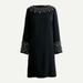 J. Crew Dresses | New J. Crew Embellished Long-Sleeve Shift Dress Black Size 4 | Color: Black | Size: 4