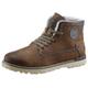 Schnürboots MUSTANG SHOES Gr. 43, braun (cognac, dunkelgrau) Herren Schuhe Winterstiefel