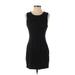 Skies Are Blue Casual Dress - DropWaist: Black Solid Dresses - Women's Size X-Small Petite