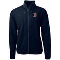 Men's Cutter & Buck Navy Boston Red Sox Big Tall Cascade Eco Sherpa Fleece Full-Zip Jacket