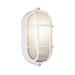 Designers Fountain 2071-WH 5 1 Light Oval Outdoor Bulkhead in White with Guard