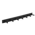 Spectrum Diversified Wood Hook Rack 7 Peg Black