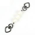 TureClos 2Pcs Pearl Chain Accessories Smooth Imitation Pearl Phone Chain Straps