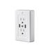 Monoprice Wireless Smart Plug Wall Outlet - White (Recessed back) With 2 Receptacles 15A 2 USB 4.8A Ports Night Light No Hub Required