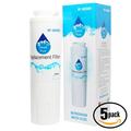 5-Pack Replacement for KitchenAid KFXS25RYBL4 Refrigerator Water Filter - Compatible with KitchenAid 4396395 Fridge Water Filter Cartridge