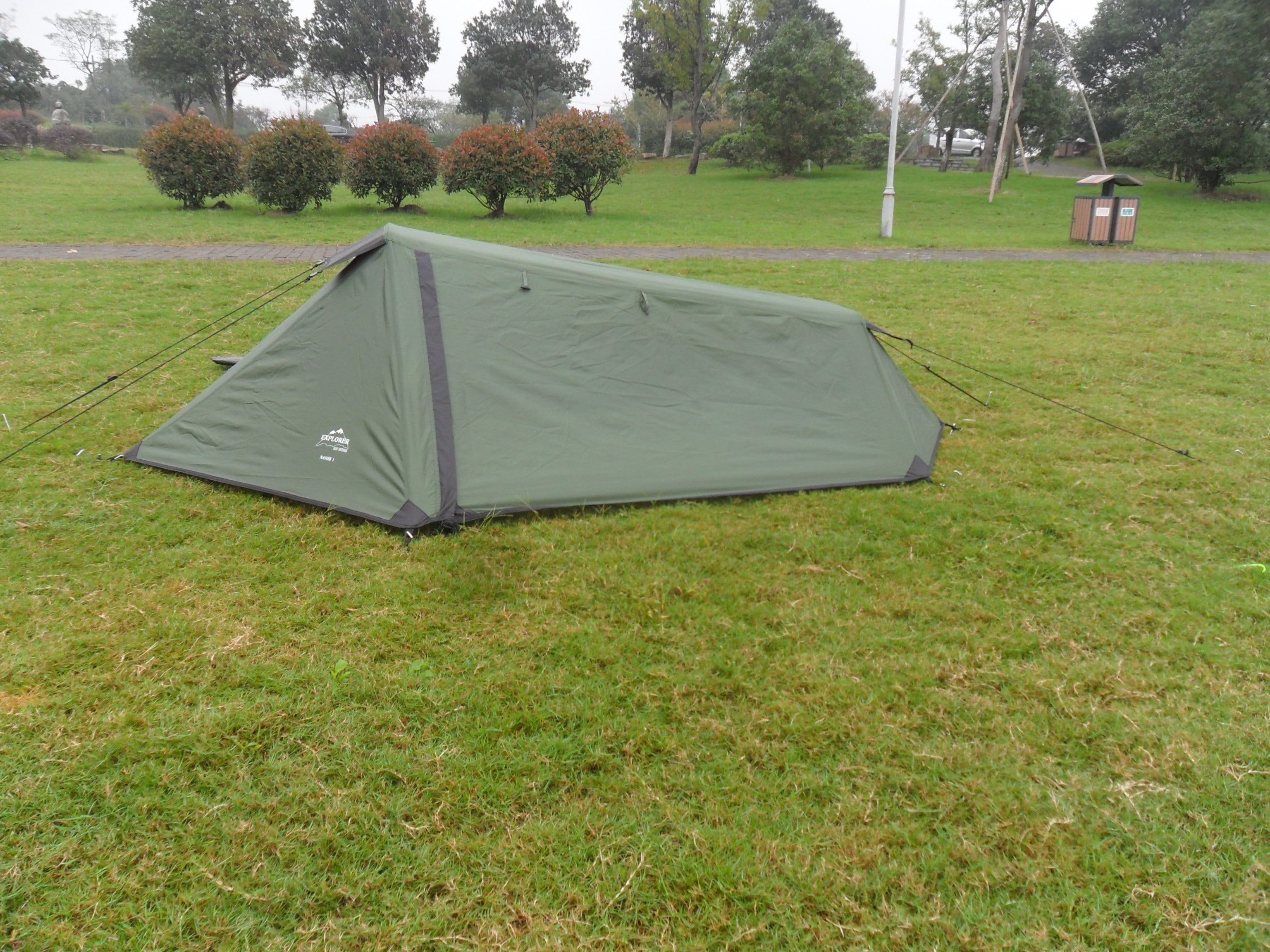 Biwakzelt EXPLORER "Namib 1", grün (grün, grau), Zelte, Kinder, B/H/L: 170cm x 75cm x 265cm, B:170cm H:75cm L:265cm