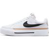 Sneaker NIKE SPORTSWEAR "COURT LEGACY LIFT", Gr. 40, schwarz-weiß (weiß, schwarz, hemp, team, orange), Leder, Synthetik, sportlich, Schuhe Plateausneaker Skaterschuh Sneaker low