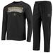 Men's Concepts Sport Black/Heathered Charcoal Vanderbilt Commodores Meter Long Sleeve T-Shirt & Pants Sleep Set