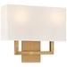 Mid Town 2 Light LED Wall Sconce - Antique Brushed Brass