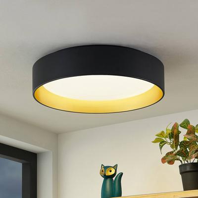 LED Deckenlampe Gracjan Lindby, dimmbar, schwarz, für Wohn- / Esszimmer, Kunststoff, Modern, LED Deckenleuchte Image