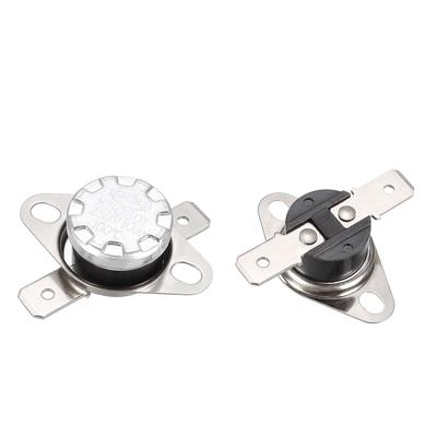 KSD Series Temperature Control Switch Thermostat 100 Celsius N.C 2pcs - Black, Silver Tone - 10A