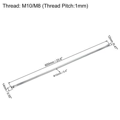 Microphone Gooseneck, M10/M8 Thread Metal Universal Hose Flexible Arm