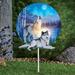 Solar Powered Howling Wolves Outdoor Garden Stake - 11.800 x 11.700 x 4.900