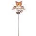 Solar Owl Metal Garden Stake with Glass Bead Accents - 11.630 x 7.630 x 4.250