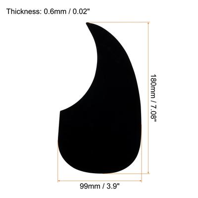 Guitar Pickguard Self Adhesive Water Drop Shape 5 Pack