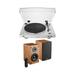 Audio Technica AT-LP3xBT Automatic Wireless Belt-Drive Turntable (White) with Bluetooth Speakers