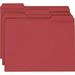 Smead-1PK Reinforced Top Tab Colored File Folders 1/3-Cut Tabs: Assorted Letter Size 0.75 Expansion Maroo