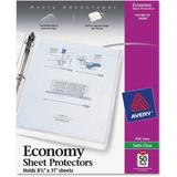 Avery Economy-Weight Sheet Protectors For Letter 8 1/2 x 11 Sheet - Rectangular - Clear - Polypropylene - 50 / Box