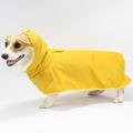 Dragonus Dog Raincoat with Adjustable Belly Strap - Hoodie with Reflective Strip - Waterproof Lightweight Breathable Rain Poncho Jacket - Easy to Wear