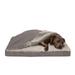 FurHaven Pet Products Berber & Suede Blanket-Top Cooling Gel Pet Bed for Dogs & Cats - Gray Large