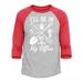 Shop4Ever Men s I ll Be in My Office Gardening Plant Lover Raglan Baseball Shirt Medium Heather Grey/Red