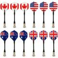 NUOLUX 12pcs Magnetic Darts Safety Kids Darts Flag Pattern Darts for Game