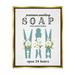 Stupell Industries Premium Soap Laundry Sign Vintage Floral Clothespins Graphic Art Metallic Gold Floating Framed Canvas Print Wall Art Design by Lettered and Lined