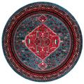 SAFAVIEH Vintage Hamadan Keighley Oriental Area Rug Turquoise/Red 6 7 x 6 7 Round