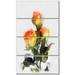 Design Art Hand Drawn Yellow and Red Roses 4 Piece Painting Print on Wrapped Canvas Set