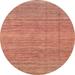 Ahgly Company Indoor Round Abstract Red Abstract Area Rugs 3 Round