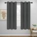 Easy-Going Thermal Insulated Blackout Curtains for Bedroom Set of 2 Panels Gray 42 x 63 inch