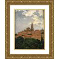 James Carroll Beckwith 19x24 Gold Ornate Framed and Double Matted Museum Art Print Titled - Cathedral at Le Puy (1911)