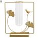 Wanwan Flower Vase Nordic Style Elegant Standing Golden Flower Hydroponic Glass Vase Household Supplies