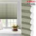 Keego Printed Cordless Celluar Shades Semi Blackout Honeycomb Window Blind Light Filtering Easy Install White Upper Case Color007 32 w x 56 h
