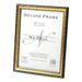 Deluxe Document And Photo Frame Molded Styrene/plastic 8.5 X 11 Insert Gold/black | Bundle of 10 Each