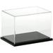 Plymor Clear Acrylic Display Case with Black Base 6 x 4 x 4