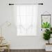 Yipa Tie Up Roman Shades Window Curtains Adjustable Window Treatment Rod Pocket Window Drapes Slot Top Curtain Panel Sheer Kitchen Valance Voile Cafe Scarf White 23.6 Width x55 Length 1-Panel