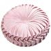 [BRAND Cleance Sale!]Round Cushions Pillows Solid Color Velvet Chair Sofa Pumpkin Throw Pillow Pleated Round Pillow for Home Bed Car Decor Floor Pillow Cushion