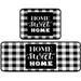 Buffalo Plaid Kitchen Rugs Decor 2 Pieces Set Black and White Kitchen Mat Washable Runner Rug 17 x 47 + 17 x 23