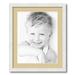 ArtToFrames 18x22 Matted Picture Frame with 14x18 Single Mat Photo Opening Framed in 1.25 Satin White Frame and 2 Green Whisper Mat (FWM-3966-18x22)