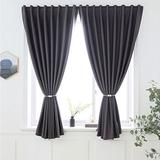 Goory Blackout Door Curtains for Privacy Self Adhesive Thermal Insulated Door Curtain Panels Blackout French Door Window Curtains Energy Efficient Curtain Draperies(Dark Gray W 27.56 x H 39.37)