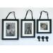 Always Home 6 x 6 6 x 8 and 7 x 9 Black Wall Gallery Picture Frame Set with Ribbon and Hooks 3 Count