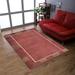 Rugsotic Carpets Hand Knotted Tibbati Contemporary Wool Area Rug Red 6 x9