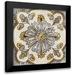 Zarris Chariklia 12x12 Black Modern Framed Museum Art Print Titled - Non-Emb. Block Print Tile VII