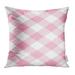 CMFUN Pink Gingham from Rhombus Squares for Plaid Tablecloths Dresses Bedding Pillow Case Pillow Cover 20x20 inch Throw Pillow Covers