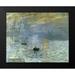 Monet Claude 14x12 Black Modern Framed Museum Art Print Titled - Impression-Sunrise 1872